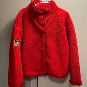 NWT Walt Disney World red fleece jacket